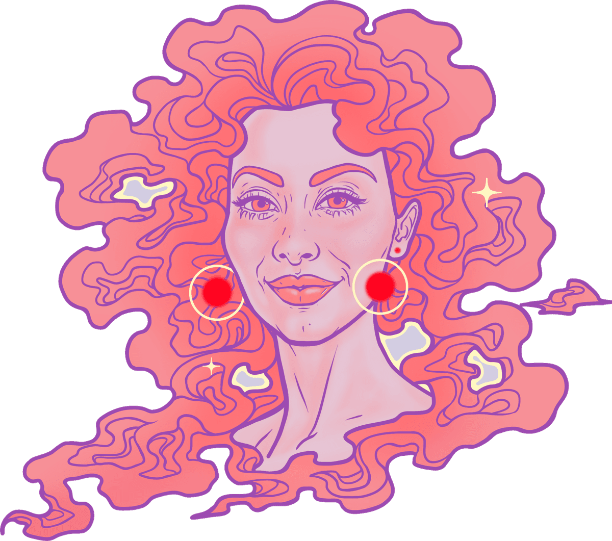 Illustrated portrait of Bricia Guzmán
